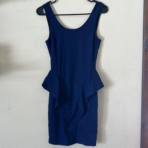 Charlotte Russe Navy peplum dress size Small